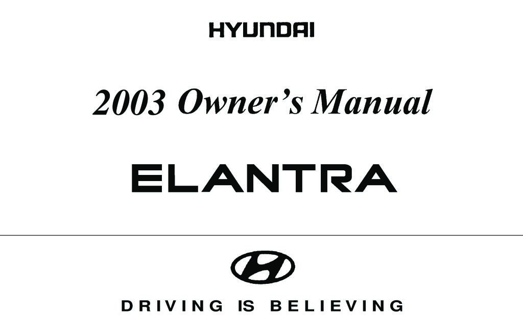 Hyundai avante xd 2003 service manual